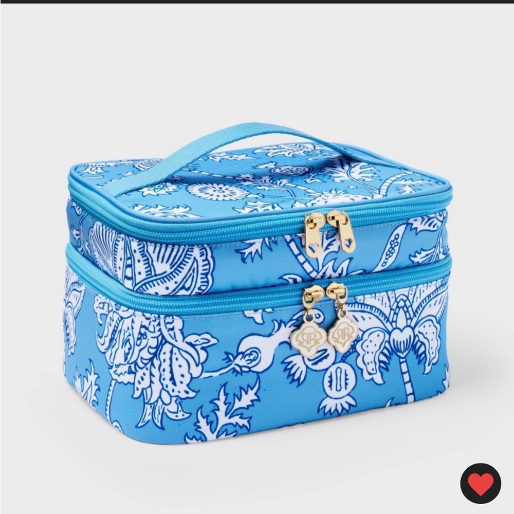 Roller Rabbit x Target- Blue Floral Vines Soft Sided Vanity Case